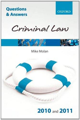 Criminal Law (Blackstone's Law Questions and Answers)