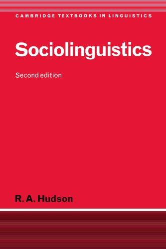 Sociolinguistics (Cambridge Textbooks in Linguistics)