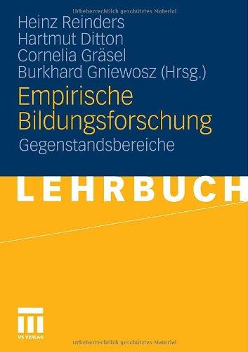 Empirische Bildungsforschung: Gegenstandsbereiche