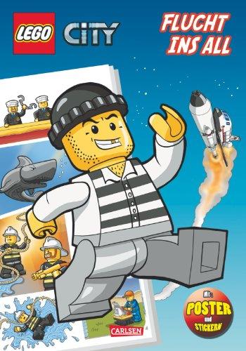 LEGO City Band 1 Flucht ins All: Teil1:Der Testpilot. 2: Achtung, ein Baum. 3: Flucht. 4:Epilog. Poster & Sticker