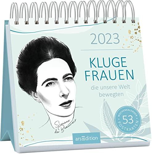 Postkartenkalender Kluge Frauen, die unsere Welt bewegten 2023: Wochenkalender 2023, 53 Postkarten mit Zitaten von starken Frauen