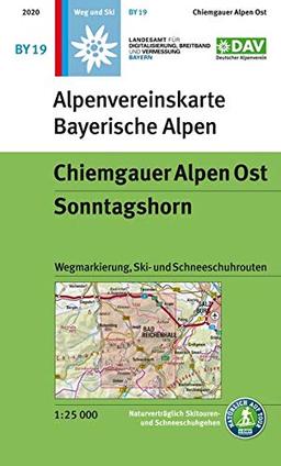 Chiemgauer Alpen Ost, Sonntagshorn: Wegmarkierung, Ski- und Schneeschuhrouten (Alpenvereinskarten)