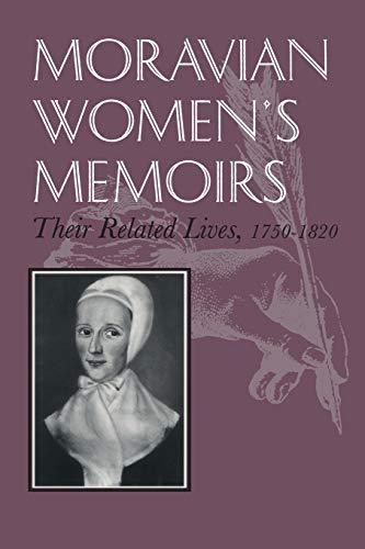 Moravian Women's Memoirs Spiritual Narratives, 1750-1820: Related Lives, 1750-1820 (Women and Gender in North American Religions)