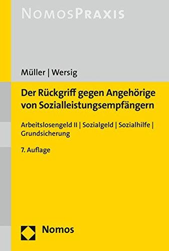 Der Rückgriff gegen Angehörige von Sozialleistungsempfängern: Arbeitslosengeld II - Sozialgeld - Sozialhilfe - Grundsicherung