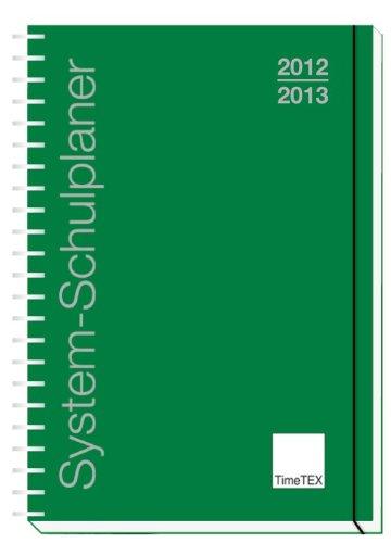 TimeTex System-Schulplaner A5-Plus Grün - Schuljahr 2012 / 2013 - Ringbindung - Wochentage quer - Lehrerkalender - Terminplaner - Lehrerplaner - Unterrichtsplaner - Schulplaner - Lehrertimer - 10740