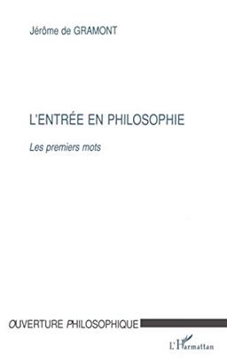 L'entrée en philosophie : les premiers mots