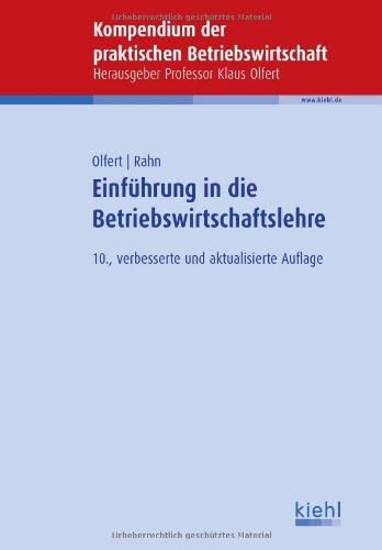 Einführung in die Betriebswirtschaftslehre