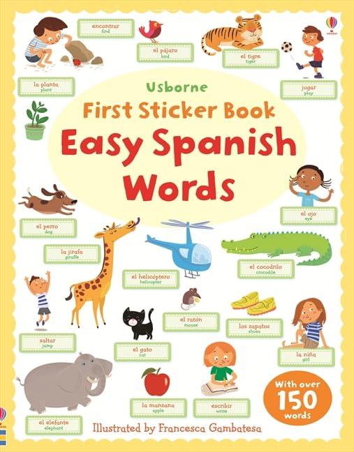 Easy Spanish Words (Usborne First Sticker Books)