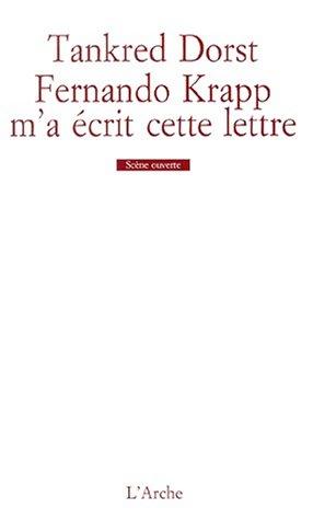 Fernando Krapp m'a écrit cette lettre