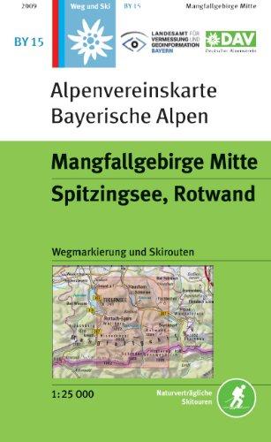 Mangfallgebirge Mitte, Spitzingsee, Rotwand: Topographische Karte 1:25.000 mit Wegmarkierungen und Skirouten