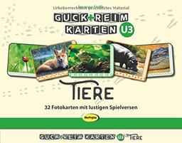 Guck-ReimKarten U3 - TIERE: 32 Fotokarten mit lustigen Spielversen für Krabbelmäuse