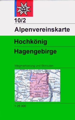 Hochkönig - Hagengebirge: Mit Wegmarkierungen und Skirouten. Topographische Karte 1:25000