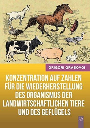 Konzentration auf Zahlen für die Wiederherstellung des Organismus der landwirtschaftlichen Tiere und des Geflügels