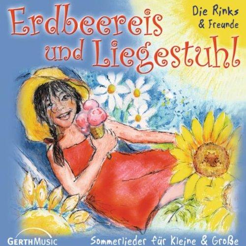 Erdbeereis und Liegestuhl