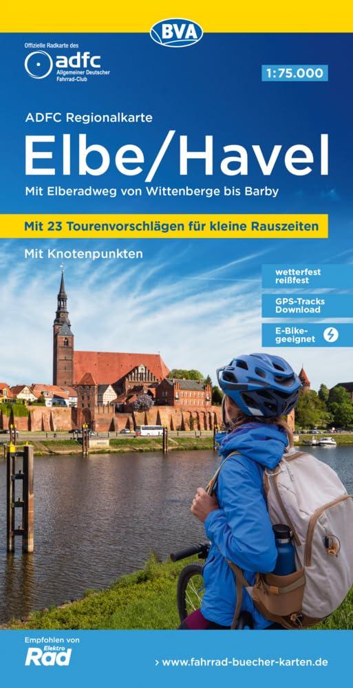 ADFC-Regionalkarte Elbe/Havel, 1:75.000, mit Tagestourenvorschlägen, mit Knotenpunkten, reiß- und wetterfest, E-Bike-geeignet, GPS-Tracks Download: ... bis Barby (ADFC-Regionalkarte 1:75000)