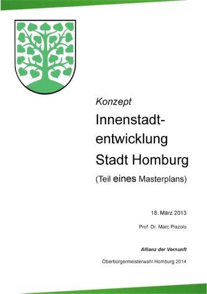 Konzept Innenstadtentwicklung Stadt Homburg: Teil eines Masterplans