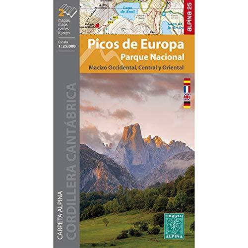 Picos de Europa. Parque NacionaL 1 : 25 000: Carpeta Alpina. Macizo Occidental / Macizo Central y Oriental