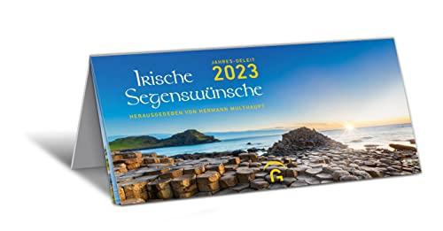 Irische Segenswünsche Jahres-Geleit 2023: Monatskalender zum Aufstellen m. Landschaftsbildern u. irischen Segenswünschen, 12 Monatsblätter m. Postkarten zum Ausschneiden, 21,0 x 10,5 cm