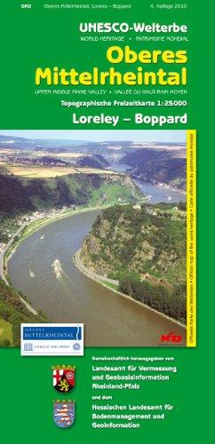 Unesco-Welterbe Oberes Mittelrheintal 2. Loreley - Boppard. 1 : 25 000. Topographische Freizeitkarte