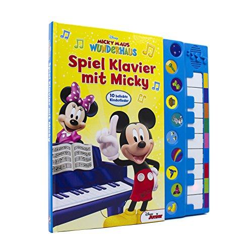 Spiel Klavier mit Micky - Disney Junior Liederbuch mit Klaviertastatur - Vor- und Nachspielfunktion - 10 beliebte Kinderlieder - Pappbilderbuch