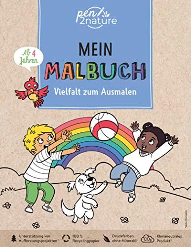 Mein Malbuch: Vielfalt zum Ausmalen • Für alle Kinder ab 4 Jahren: pen2nature: 100% Recyclingpapier • klimaneutrale Produktion • unterstützt Aufforstungsprojekte (pen2nature kids)