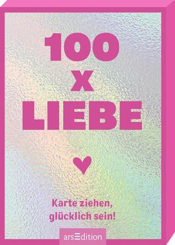 100 x Liebe: Karte ziehen, glücklich sein | 100 spielerische Ideen auf 50 Kärtchen für Paare, Geschenk zur Hochzeit oder zum Valentinstag mit Holofolie