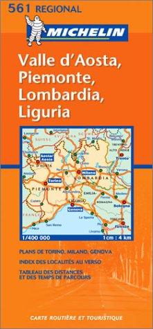 Carte routière : Lombardia, Piemonte, Valle d'Aosta, Liguria, N° 11561 (en italien) (Cartes Régional)