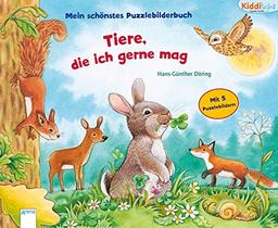 Kiddilight. Tiere, die ich gerne mag: Mein schönstes Puzzlebilderbuch: