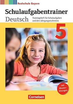 Deutschbuch - Realschule Bayern - Neubearbeitung / 5. Jahrgangsstufe - Schulaufgabentrainer mit Lösungen