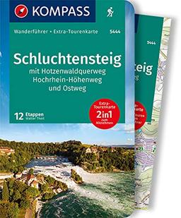 KOMPASS Wanderführer Schluchtensteig, mit Hotzenwaldquerweg, Hochrhein-Höhenweg und Ostweg: Wanderführer mit Extra-Tourenkarte 1:50.000, 12 Tagesetappen, GPX-Daten zum Download.