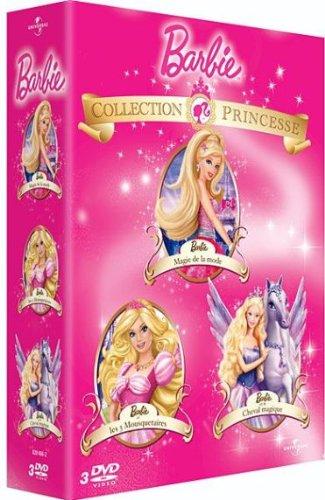 Coffret Barbie princesse : la magie de la mode ; le cheval magique ; les 3 mousquetaires [FR Import]