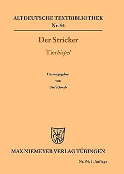 Tierbispel (Altdeutsche Textbibliothek, 54, Band 54)