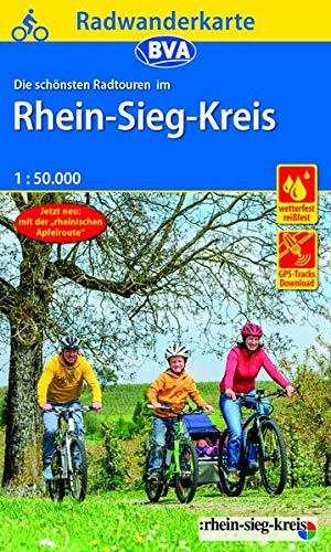 Radwanderkarte BVA Radwandern im Rhein-Sieg-Kreis 1:50.000, reiß- und wetterfest, GPS-Tracks Download: Mit Knotenpunktsystem (Radwanderkarte 1:50.000)