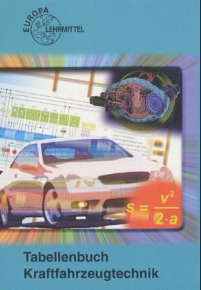 Tabellenbuch Kraftfahrzeugtechnik mit Formelsammlung