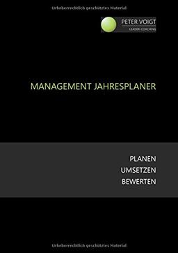 Management Jahresplaner: Planen Umsetzen Bewerten