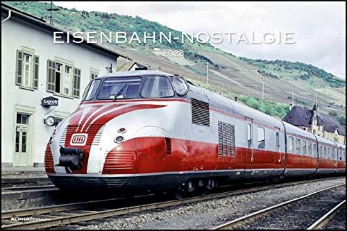 Eisenbahn-Nostalgie 2023 - Bildkalender 49,5x33 cm - Technikkalender - klassische Lokomotiven - Züge - Wandkalender - Wandplaner