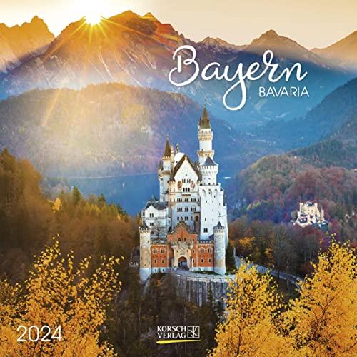 Bayern 2024: Broschürenkalender mit Ferienterminen. Format: 30 x 30 cm