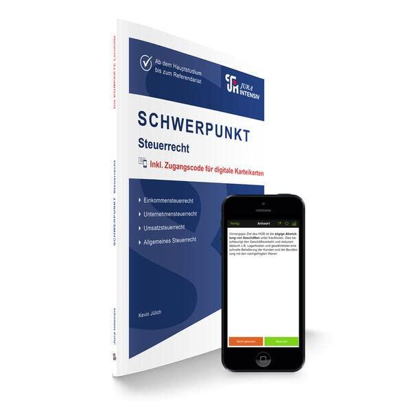 SCHWERPUNKT Steuerrecht: Ab dem Hauptstudium bis zum Referendariat