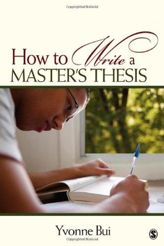 How to Write a Master's Thesis