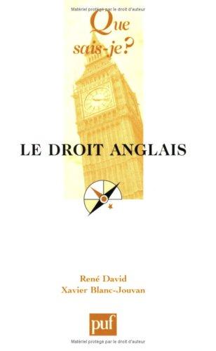 Le droit anglais