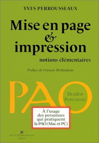 Mise en page et impression, notions élémentaires