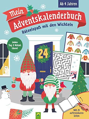 Mein Adventskalenderbuch Rätselspaß mit den Wichteln: Mit 24 Seiten zum Aufmachen | Rätselbuch | Adventskalender Wichtel für Kinder | ab 4 Jahren