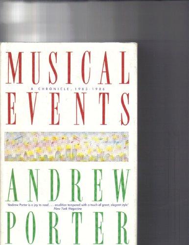 Musical Events 1983-86: A Chronicle (Musical Events: A Chronicle)