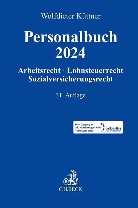 Personalbuch 2024: Arbeitsrecht, Lohnsteuerrecht, Sozialversicherungsrecht