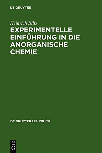 Experimentelle Einführung in die Anorganische Chemie (De Gruyter Lehrbuch)