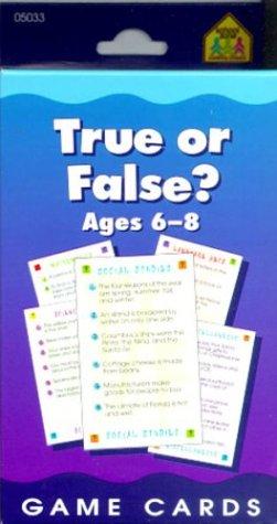 True False Game Cards: Ages 6-8