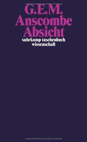 Absicht (suhrkamp taschenbuch wissenschaft)