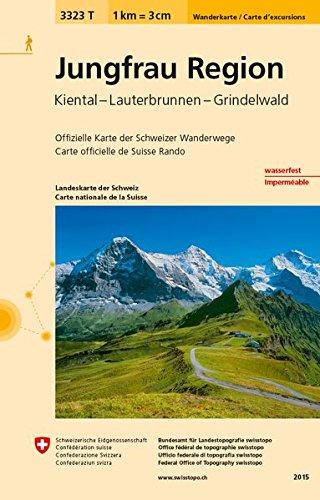 3323T Jungfrau Region Wanderkarte: Kiental - Lauterbrunnen - Grindelwald (Wanderkarten 1:33 333)