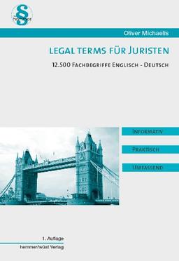 Legal Terms für Juristen - Fachwörterbuch Englisch - Deutsch