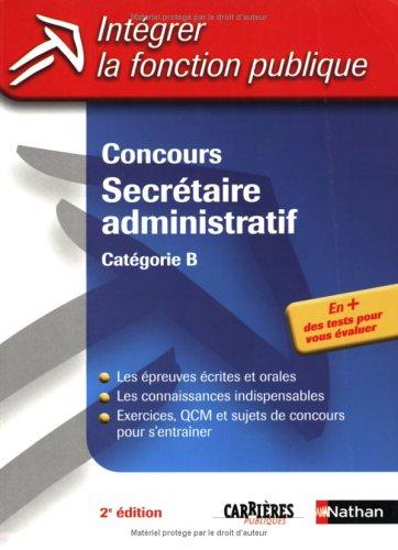 Concours de secrétaire administratif, catégorie B